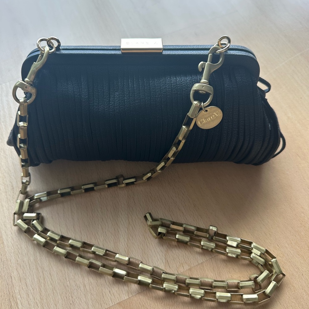 NWOT Clare V Black Fran Fran Crossbody Purse